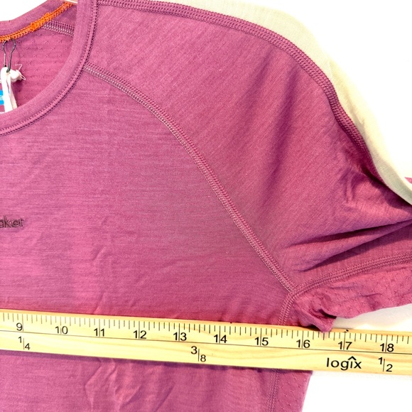 NEW Icebreaker ZoneKnit Merino 125 SS Crewe Shirt Womens Small Pullover Top Pink - Picture 10 of 11